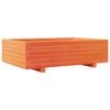 vidaXL Jardinera de madera maciza de pino marr&oacute;n cera 90x60x26,5 cm