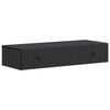 vidaXL Mesa Lateral Montada en la Pared 87,5 x 34,5 x 17 cm Negro
