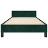 vidaXL Estructura cama sin colch&oacute;n terciopelo verde oscuro 100x200 cm