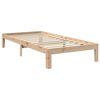 vidaXL Cama con estanter&iacute;a sin colch&oacute;n madera maciza de pino 100x200cm