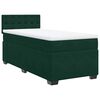 vidaXL Cama box spring con colch&oacute;n terciopelo verde oscuro 80x200 cm