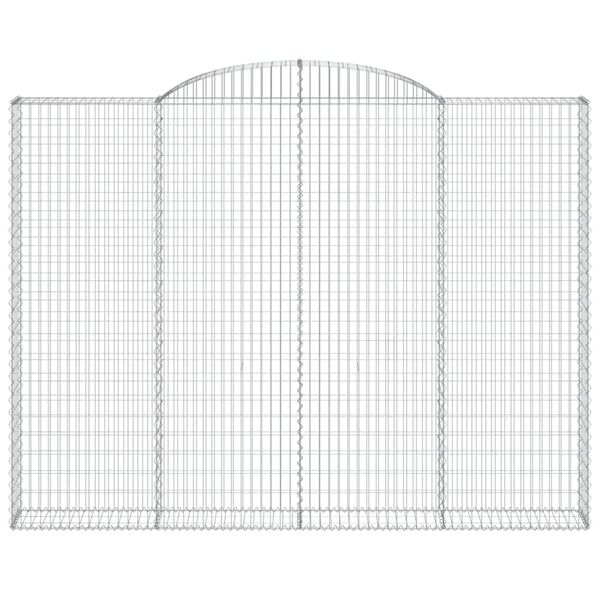 vidaXL Cestas de gaviones 8 uds forma de arco hierro 300x30x220/240 cm
