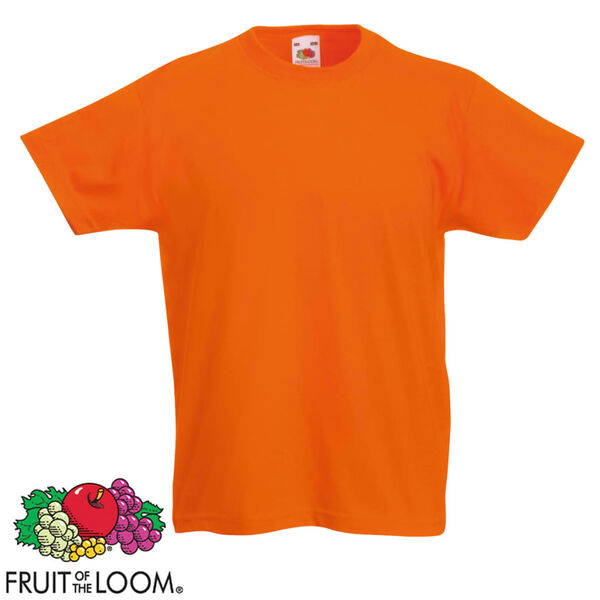 Fruit of the Loom Camiseta infantil original 5 uds naranja talla 128