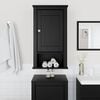 vidaXL Mueble de pared ba&ntilde;o BERG madera maciza pino negro 40x27x71,5cm