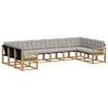 vidaXL Conjunto de sof&aacute;s de exterior 10 uds. Blanco y Gris Claro