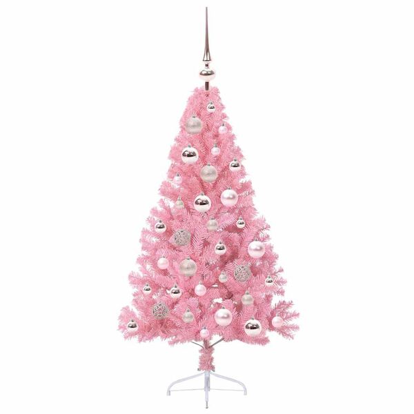 vidaXL &Aacute;rbol de Navidad Artificial Preiluminado Rosa 120 cm PVC