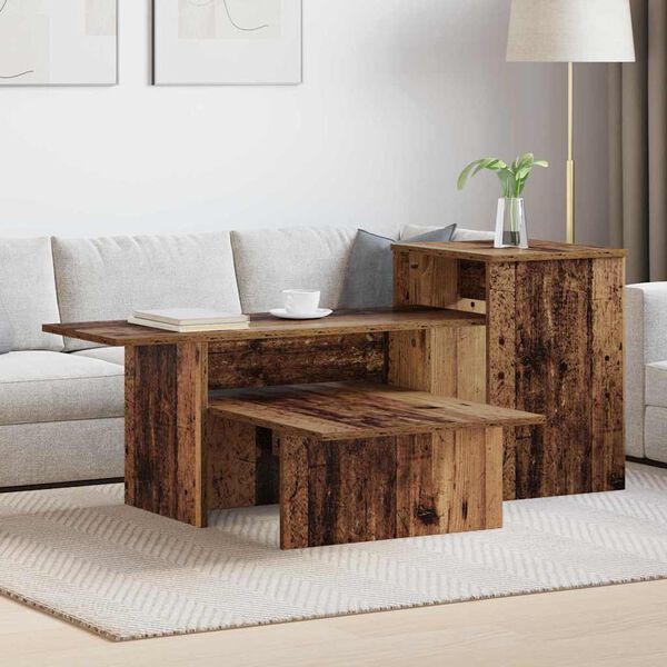vidaXL Mesa Consola Madera vieja 91,5 x 35 x 38,5 cm