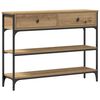 vidaXL Mesa Consola Roble artisan 100 x 25 x 75 cm