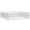vidaXL Jaula para mascotas de 60 paneles puerta acero negro 280x245x70 cm