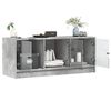 vidaXL Mueble de TV con puertas de vidrio gris hormig&oacute;n 102x37x42 cm
