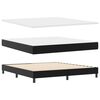 vidaXL Cama tipo Box Spring Negro 180 x 200 cm Cuero sint&eacute;tico