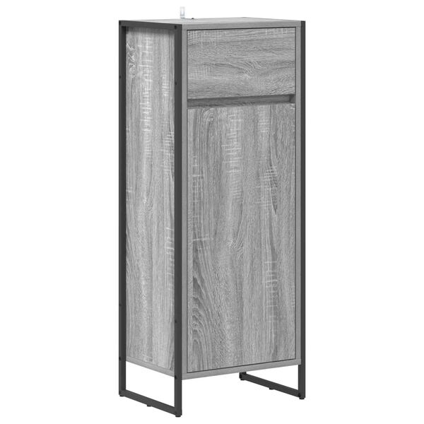 vidaXL Gabinete de Ba&ntilde;o con caj&oacute;n Gris Sonoma 40 x 30 x 100 cm