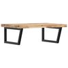 vidaXL Estante de lavabo de pared acero y madera maciza de acacia
