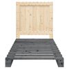 vidaXL Estructura de cama con cabecero madera de pino gris 90x200 cm