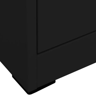 vidaXL Armario archivador de acero negro 46x62x72,5 cm