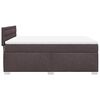 vidaXL Cama box spring con colch&oacute;n tela marr&oacute;n oscuro 140x190 cm