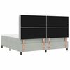 vidaXL Cama tipo Box Spring Gris Claro 200 x 200 cm Terciopelo