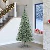 vidaXL &Aacute;rbol de Navidad Artificial Nevado con Luz LED Verde y 240 cm