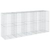 vidaXL Cesta de gaviones con cubierta hierro galvanizado 450x100x200cm