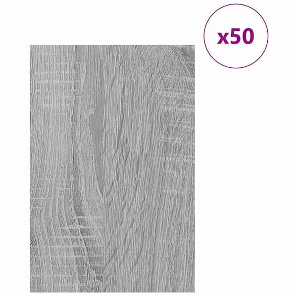vidaXL Paneles Decorativos 50 pcs Gris Sonoma 40 x 60 x 0.27 cm