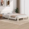 vidaXL Estructura de cama sin colchón madera pino blanco 140x200 cm