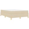 vidaXL Estructura de cama con colch&oacute;n Crema 140 x 190 cm tela