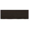 vidaXL Estante pared madera roble tratada marr&oacute;n oscuro 120x40x(2-6)cm