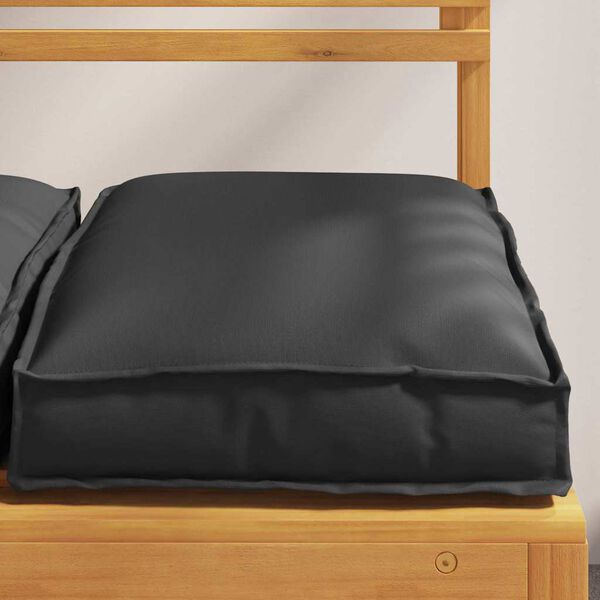 vidaXL Coj&iacute;n 2 pcs Negro 40 x 40 x 8 cm Tela Oxford