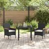 vidaXL Conjunto de Comedor de Jardín 3 pcs Negro ratán sintético
