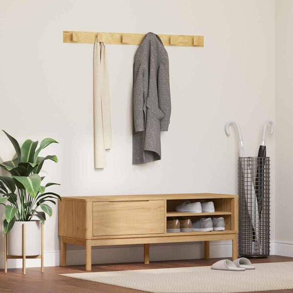 vidaXL Banco de pasillo con caj&oacute;n FLORO Marr&oacute;n cera 115 x 40 x 45 cm