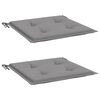 vidaXL Cojines de silla de jardín 2 uds tela Oxford gris 40x40x4 cm