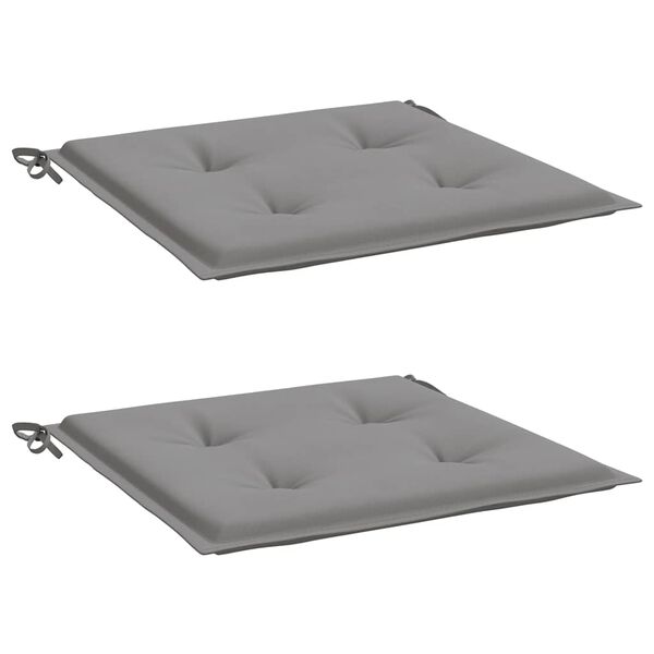 vidaXL Cojines de silla de jardín 2 uds tela Oxford gris 40x40x4 cm