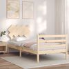 vidaXL Estructura de cama con cabecero madera maciza 100x200 cm