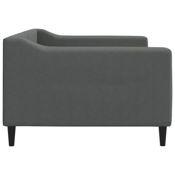 vidaXL Sof&aacute; cama sin colch&oacute;n tela gris oscuro 90x190 cm