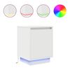 vidaXL Mesillas de noche con luces LED 2 uds blanco 38x34x50 cm