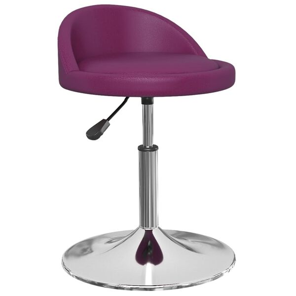 vidaXL Silla de comedor giratoria piel sint&eacute;tica morada