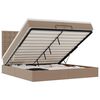 vidaXL Estructura cama otomana colchones cappucino cuero sint&eacute;tico