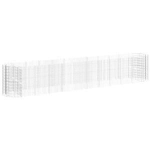 vidaXL Arriate de gaviones de hierro galvanizado 600x100x100 cm