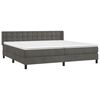 vidaXL Cama box spring con colch&oacute;n terciopelo gris oscuro 200x200 cm