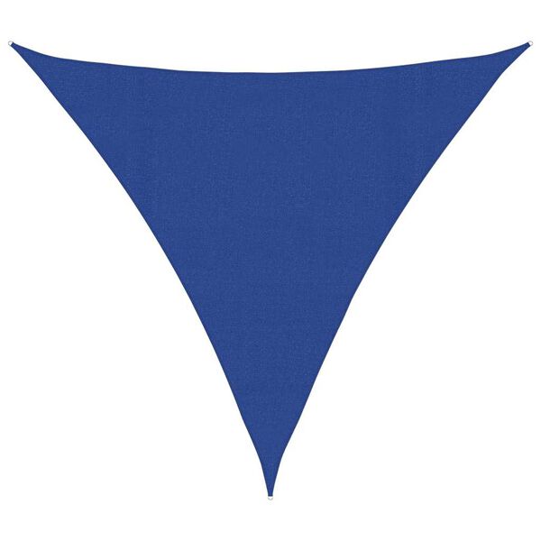 vidaXL Toldo de vela triangular HDPE azul 160 g/m² 4,5x4,5x4,5 m