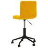 vidaXL Silla de comedor giratoria de terciopelo amarillo mostaza