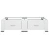 vidaXL Pedestal doble para lavadora y secadora con cajones blanco