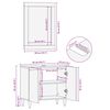 vidaXL Juego de muebles de ba&ntilde;o 2 pcs Nogal Madera de mango maciza