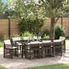 vidaXL Conjunto de Comedor de Jard&iacute;n 9 pcs Marr&oacute;n
