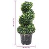 vidaXL Planta espiral de Boj artificial con macetero verde 59 cm