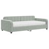 vidaXL Sof&aacute; cama con colch&oacute;n terciopelo gris claro 100x200 cm