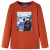 Camiseta infantil de manga larga color teja claro 116