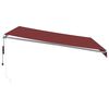 vidaXL Toldo retr&aacute;ctil autom&aacute;tico con luces LED burdeos 400x350 cm