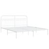 vidaXL Estructura cama sin colch&oacute;n con cabecero metal blanco 183x213cm