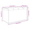 vidaXL Banco con almacenaje madera de ingenier&iacute;a negro 82x42x45 cm